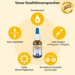 Vitamin D 3 K2 Öl Forte Dr. Jacobs Tropfen 20 ml