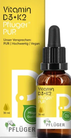 Vitamin D3+K2 Pflüger Pur 500 I.E. 30 ml Tropfen