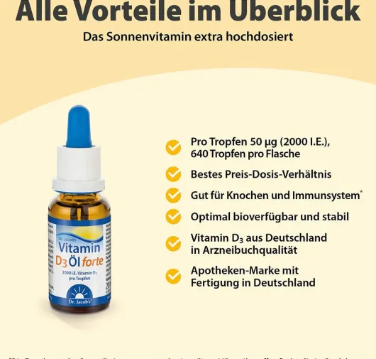 Vitamin D3 Öl Forte Dr.Jacob s 20 ml Tropfen