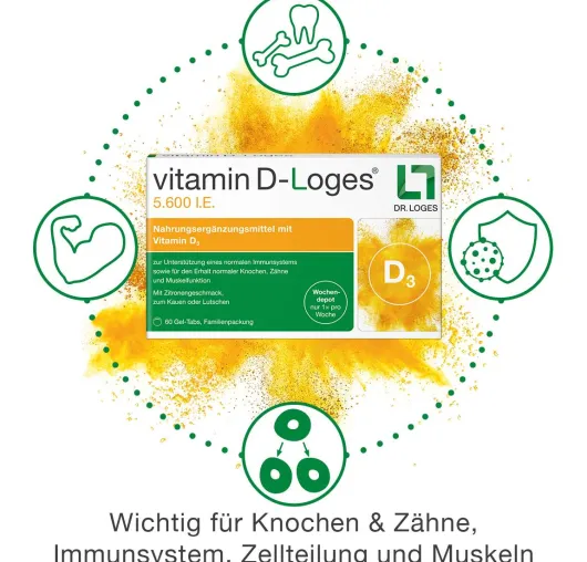 Vitamin D-Loges 5.600 I.E. 60 Kautabletten
