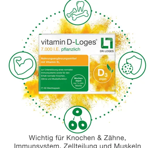 Vitamin D-Loges 7000 I.E. Pflanzlich 60 Weichkapseln