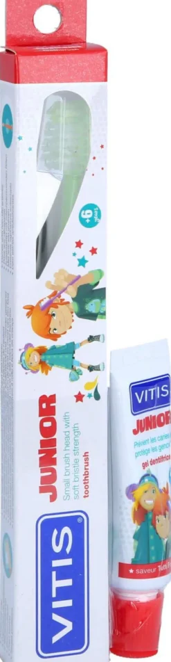 Vitis Junior Zahnbürste Plus 15 ml Zahnpasta 1 Stück