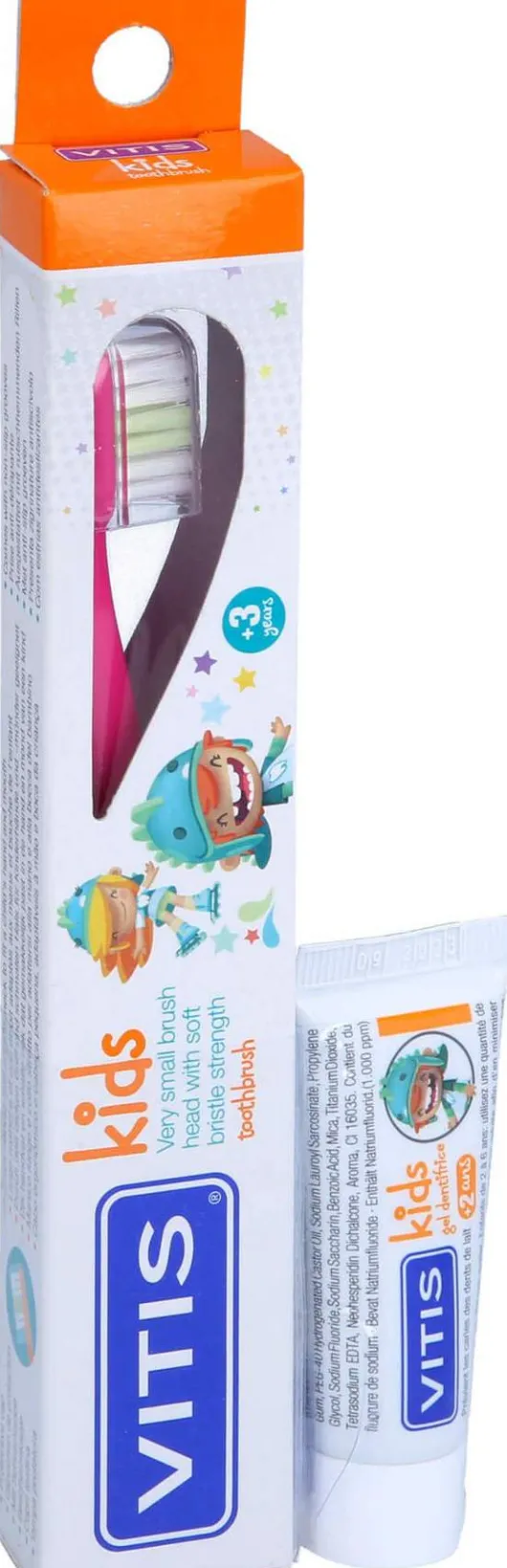 Vitis Kids Zahnbürste Plus 8 ml Zahnpasta 1 Stück