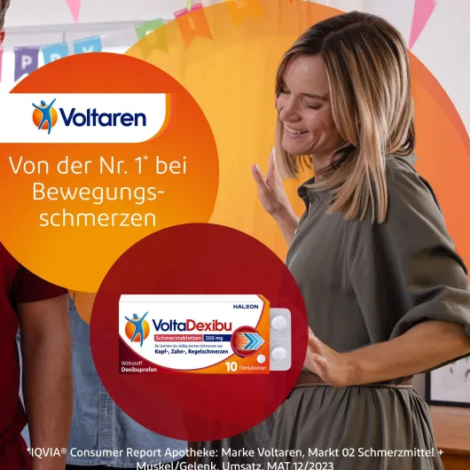 VoltaDexibu Schmerztabletten 200 mg 10 Filmtabletten