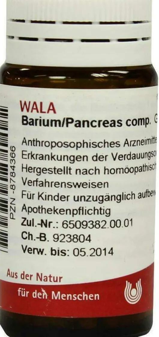 Wala Barium Pancreas Comp. 20 G Globuli