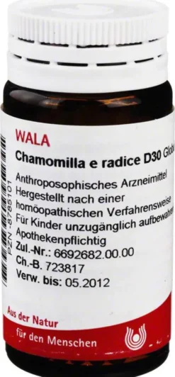 Wala Chamomilla E Radice D30 20 G Globuli