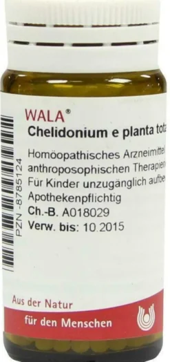 Wala Chelidonium E Planta Tota D3 20 G Globuli