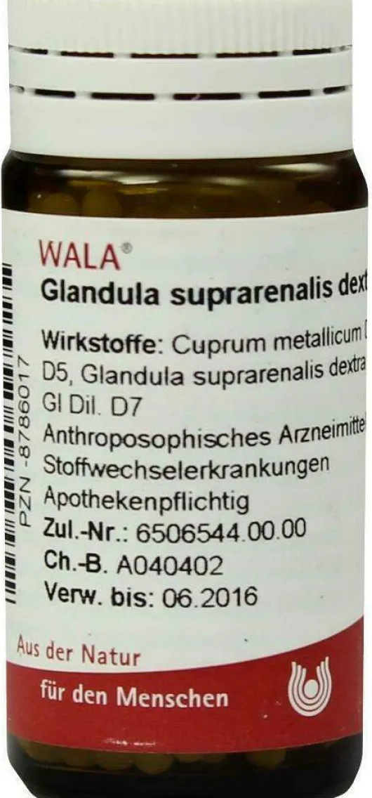Wala Glandula Suprarenalis Dextra Cum Cupro Coll. 20 G Globuli