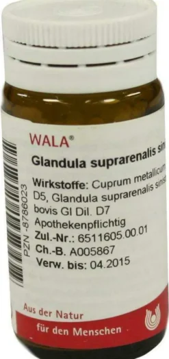 Wala Glandula Suprarenalis Sinistra Cum Cupro 20 G Globuli