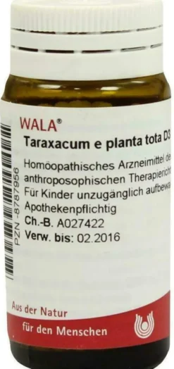 Wala Taraxacum E Planta Tota D3 20 G Globuli
