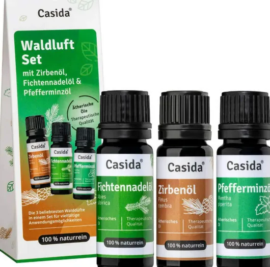 Waldluft Set Zirben&Fichtennadel&Pfefferminz Öl 3