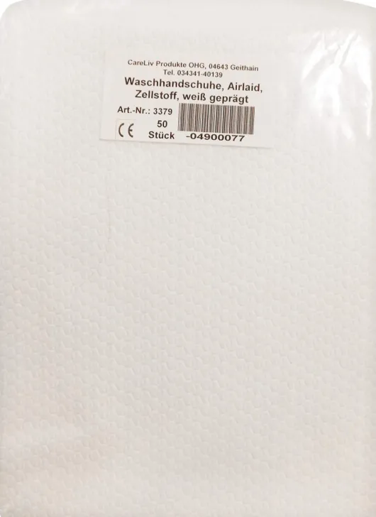 Waschhandschuhe Airlaid Weiss Geprägt 50 Handschuhe