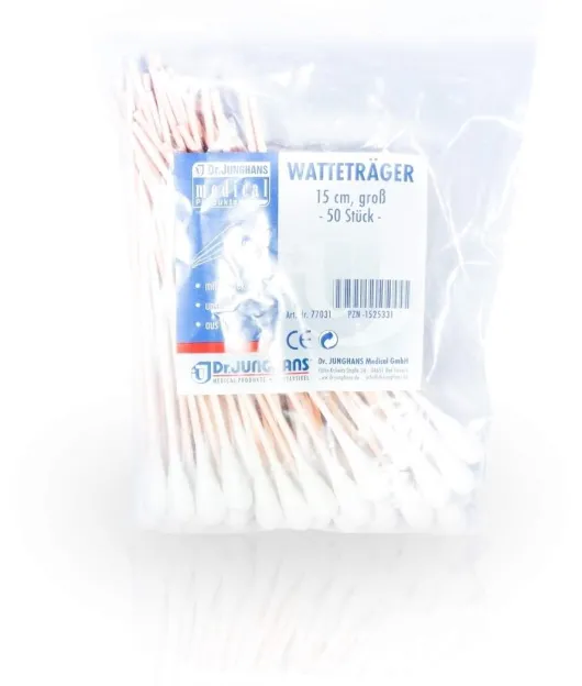 Wattestäbchen Holz 15 cm Großer Kopf 50 Stück