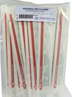 Wattestäbchen Holz 15 cm Kleiner Kopf Steril 50 X 2 Stück