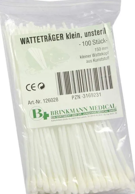 Watteträger Unsteril Kleiner Wattekopf