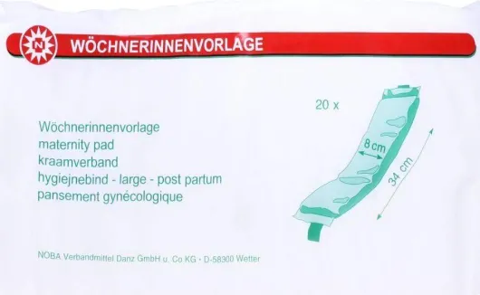 Wöchnerinnenvorlage 8x34cm 20 Stück