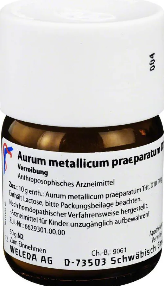 Weleda Aurum Metallicum Praeparatum D10 50 G Trituration