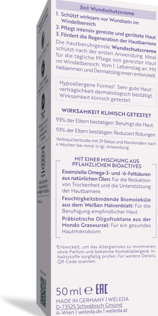 Weleda Baby 3 in 1 Wundschutzcreme weiße Malve 75 g Creme