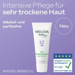 Weleda Baby 3 in 1 Wundschutzcreme weiße Malve 75 g Creme