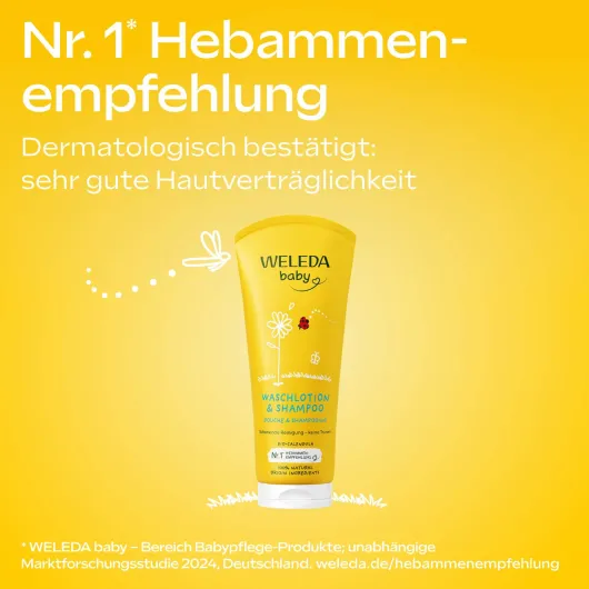 Weleda Calendula Baby & Kind Waschlotion & Shampoo 200 ml
