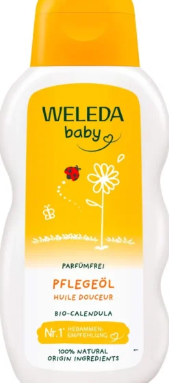 Weleda Calendula Pflegeöl Parfümfrei Baby und Kind 200 ml