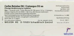 Weleda Carbo Betulae D8 Crataegus D2 Aa