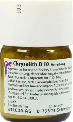 Weleda Chrysolith D10 50 G Trituration