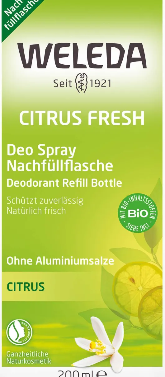 Weleda Citrus Fresh Deo Spray Nachfüllflasche 200 ml