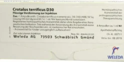Weleda Crotalus Terrificus D30 8 X 1 ml Ampullen