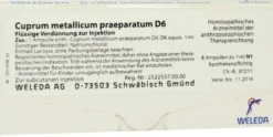Weleda Cuprum Metallicum Praeparatum D6 8 X 1 ml Ampullen