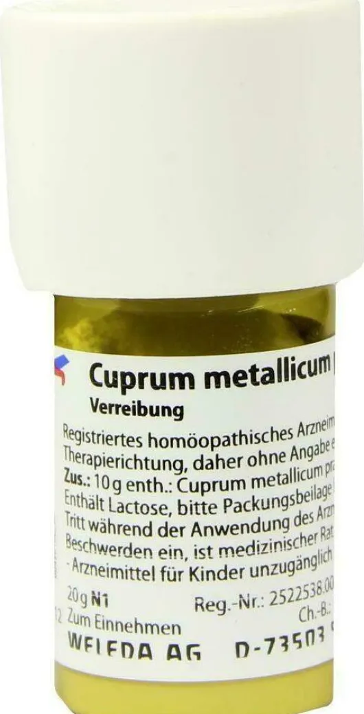 Weleda Cuprum Metallicum Praeparatum D6 20 G Trituration