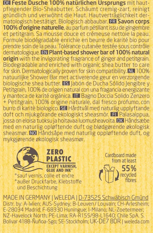Weleda Feste Duschpflege Ginger + Petitgrain 75 G