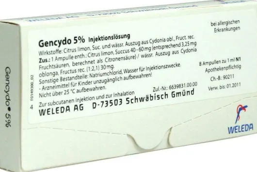 Weleda Gencydo 5% 8 Injektionslösung