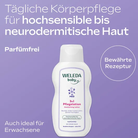 Weleda 3in1 weiße Malve Pflegelotion 200 ml