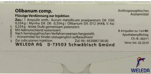 Weleda Olibanum Comp. 8 X 1 ml Ampullen