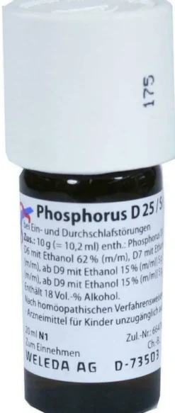 Weleda Phosphorus D25 Sulfur D25 Aa 20 ml Dilution