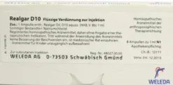 Weleda Realgar D10 8 X 1 ml Ampullen