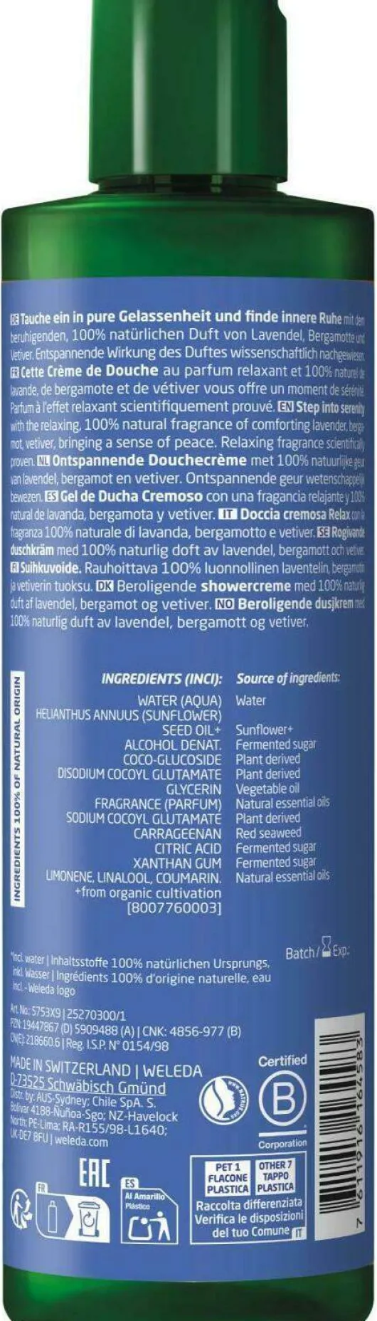 Weleda Relax Shower Cream Lavendel 400 ml
