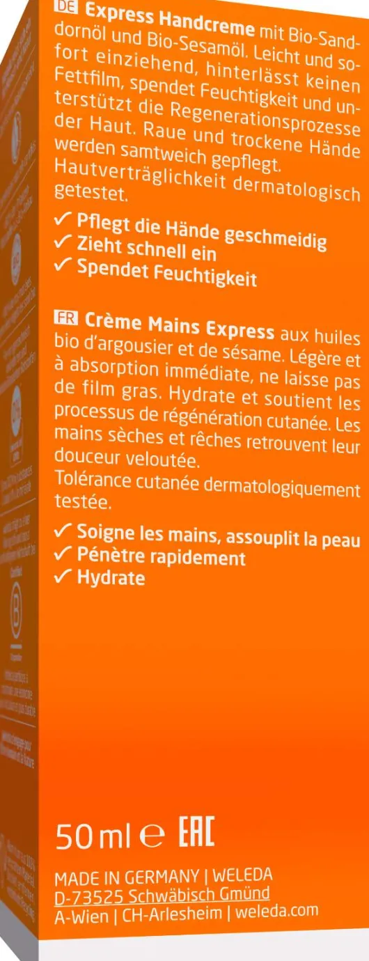 Weleda Sanddorn Express Handcreme 50 ml Creme