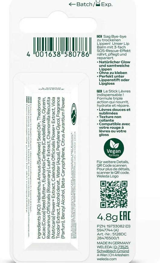 Weleda Skin Food Lip Balm Mit Karton 4,8 G