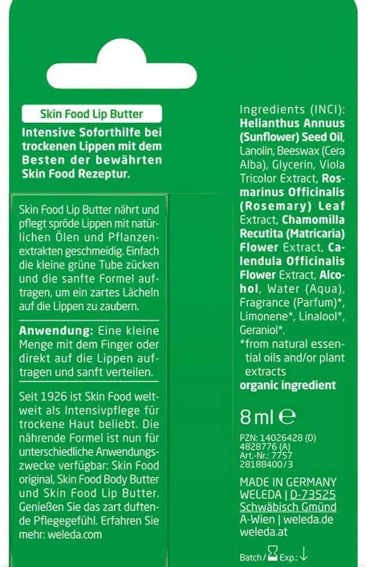 Weleda Skin Food Lip Butter 8 ml
