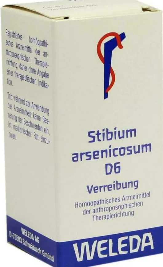 Weleda Stibium Arsenicosum D6 20 G Trituration