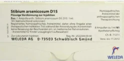 Weleda Stibium Arsenicosum D15 8 X 1 ml Ampullen