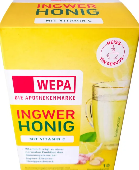WEPA Ingwer + Honig + Vitamin C Pulver 10 x 10 g