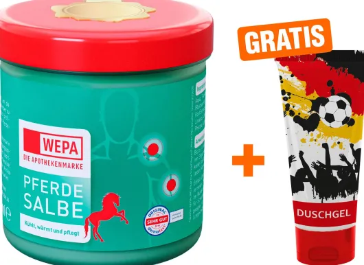 WEPA Pferdesalbe 500 ml Dose + gratis WM Duschgel 75 ml