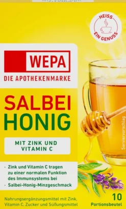 WEPA Salbei + Honig + Vitamin C +zink 10 X 10 Pulver