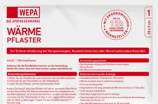 WEPA Wärmepflaster Nacken und Rücken 2 Kompressen