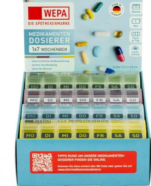 WEPA 1x7 Wochenbox Farbig Sortiert Pastell