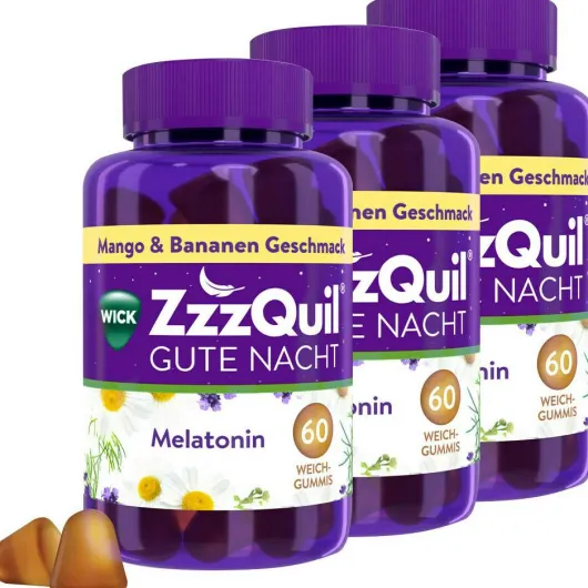 Wick ZzzQuil Gute Nacht Mango & Banane 3 x 60 Weichgummis
