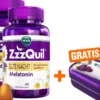 Wick ZzzQuil Gute Nacht Mango & Banane 2 x 60 Weichgummis + gratis Wick ZzzQuil Reise-Dose 1 Stück